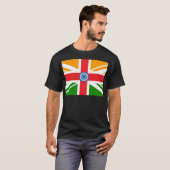 英国のインドの旗 Tシャツ (正面フル)