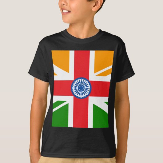 英国のインドの旗 Tシャツ (正面)