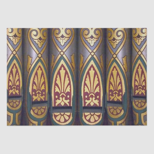 英国のカラフルオルガンパイプティッシュペーパー 薄葉紙 (正面)