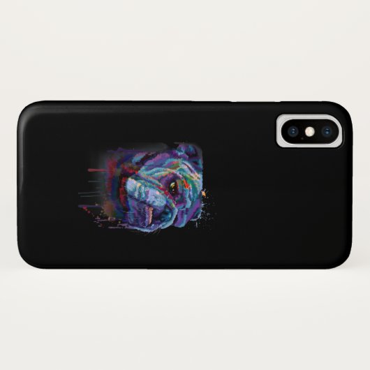 英国のカラフルブルドッグが英国のブルドッグを贈呈 Case-Mate iPhoneケース (裏面(横))