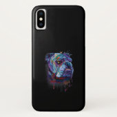 英国のカラフルブルドッグが英国のブルドッグを贈呈 Case-Mate iPhoneケース (裏面)