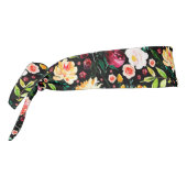 英国のカラフル庭の花の模様モノグラム タイヘッドバンド (回転270)