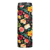 英国のカラフル庭の花の模様モノグラム タンブラー (裏面)