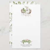 英国のガーデンエレガントモノグラム文房具 便箋 (正面/裏面)