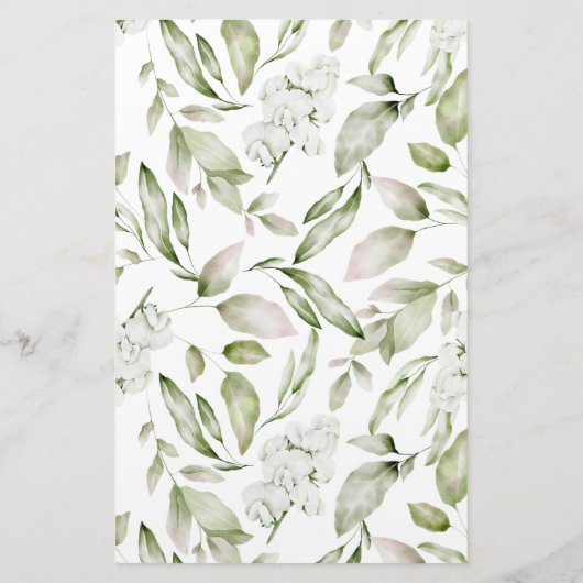 英国のガーデンエレガントモノグラム文房具 便箋 (裏面)