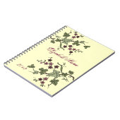 英国のキヅタ及び紫色の花名前 ノートブック (左側)