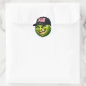 英国のグリーンユニオンフラッグの楽しいステッカー ラウンドシール (バッグ)