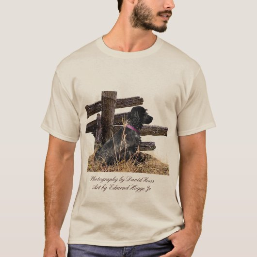 英国のコッカースパニエルのスパニエル犬クラブロゴの背部 Tシャツ (正面)