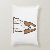 英国のコッカースパニエル犬の漫画 アクセントクッション (裏面(縦))