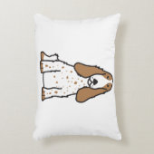 英国のコッカースパニエル犬の漫画 アクセントクッション (正面(垂直))