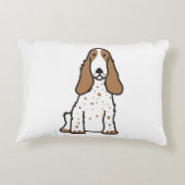 英国のコッカースパニエル犬の漫画 アクセントクッション (裏面)