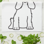 英国のコッカースパニエル犬の漫画 キッチンタオル (折り畳み)