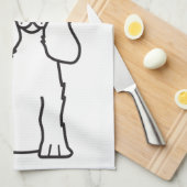 英国のコッカースパニエル犬の漫画 キッチンタオル (四つ折り)