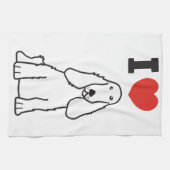 英国のコッカースパニエル犬の漫画 キッチンタオル (横)