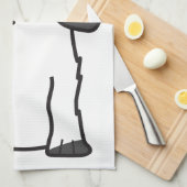 英国のコッカースパニエル犬の漫画 キッチンタオル (四つ折り)