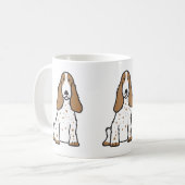 英国のコッカースパニエル犬の漫画 コーヒーマグカップ (正面左)