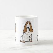 英国のコッカースパニエル犬の漫画 コーヒーマグカップ (中央)