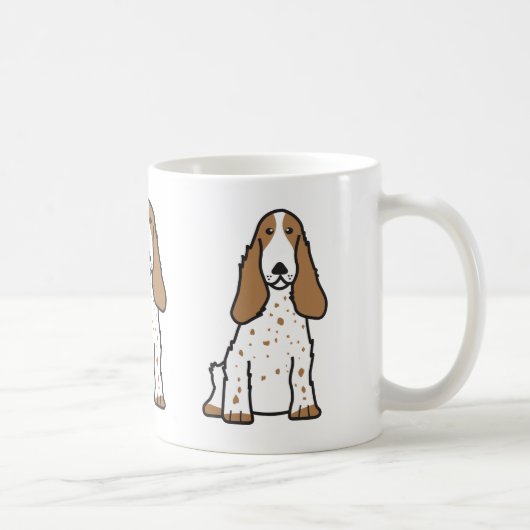 英国のコッカースパニエル犬の漫画 コーヒーマグカップ (右)
