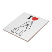 英国のコッカースパニエル犬の漫画 タイル (側面)