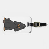 英国のコッカースパニエル犬の漫画 ラゲッジタグ (正面横)