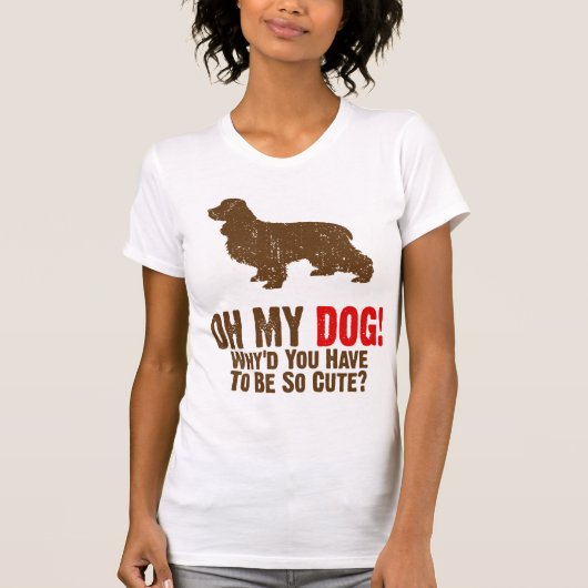 英国のコッカースパニエル Tシャツ (正面)