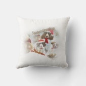 英国のスプリンガースパニエルのクリスマスの枕 クッション (裏面)