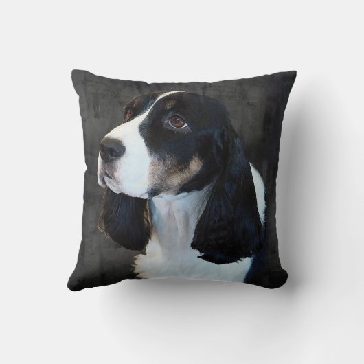 英国のスプリンガースパニエルの枕 クッション (裏面)