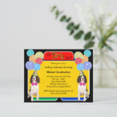 英国のスプリンガースパニエルの誕生日Barker 招待状 (スタンド正面)