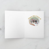 英国のスプリンガースパニエル及び子犬の季節のごあいさつ シーズンカード (内部)