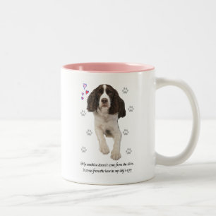 英国のスプリンガースパニエル犬 ツートーンマグカップ