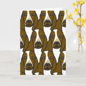 英国のスプリンガースパニエル カード (黄色い花)