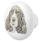 英国のスプリンガースパニエル セラミックノブ (右)