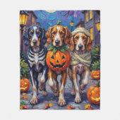 英国のセッターのトリックまたはハロウィーンの衣装 フリースブランケット (正面)
