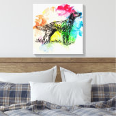 英国のセッター犬 キャンバスプリント (インサイチュ (寝室))