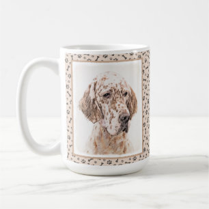 英国のセッター·オレンジ·絵画ベルトンの犬芸術 コーヒーマグカップ