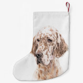 英国のセッター·オレンジ·絵画ベルトンの犬芸術 スモールクリスマスストッキング (裏面)