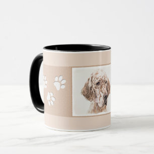 英国のセッター·オレンジ·絵画ベルトンの犬芸術 マグカップ