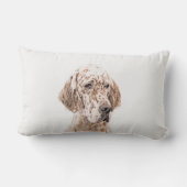 英国のセッター·オレンジ·絵画ベルトンの犬芸術 ランバークッション (裏面)