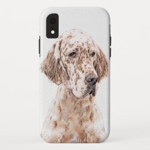 英国のセッター·オレンジ·絵画ベルトンの犬芸術 iPhone XRケース