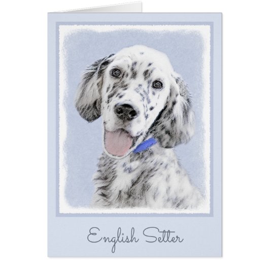 英国のセッター·ブルー·ベルト絵画ンの犬芸術 (正面)