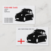 英国のタクシー 名刺 (正面/裏面)
