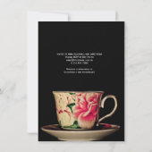 英国のティーカップのブライダルシャワー招待状 招待状 (裏面)