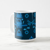 英国のナローボートギフト コーヒーマグカップ (正面左)