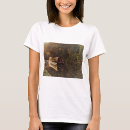 英国のナローボート絵画 Tシャツ