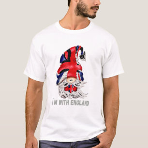 英国のノーム、チームイングランドへの愛のハートを見せる Tシャツ