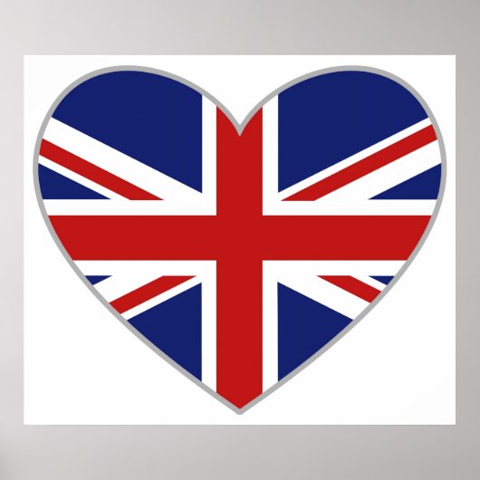 英国のハート ポスター (正面)