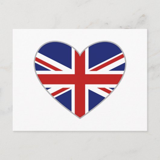 英国のハート ポストカード (正面)