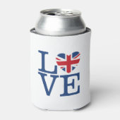 英国のハート – ラブユニオンジャッククーラーボックス 缶クーラー (缶正面)