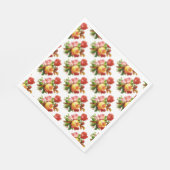 英国のバラのお茶会のテーマの紙ナプキン スタンダードランチョンナプキン (角)