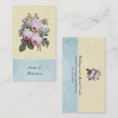 英国のバラの植物のパーソナライズ 名刺 (正面/裏面)